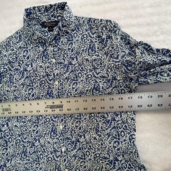 Brooks Brothers Liberty Art Fabrics Cotton Blue Paisley Button-Down Shirt Size 8 - Picture 6 of 8